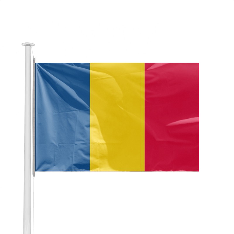 AZ FLAG - Drapeau Etendard royal de Roumanie 1881-1946 - 90x90 cm - Drapeau Roi Roumain 100% Polyester Avec Fourreau et Cordelette - Pavillon 80 g