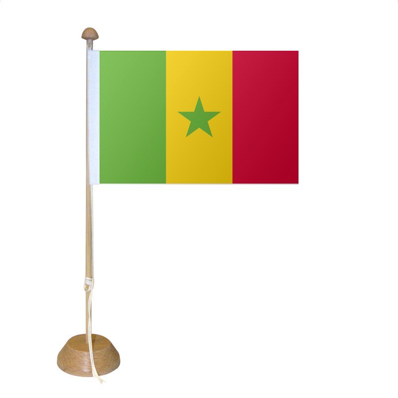Drapeau de table du Sénégal 10 x 15 cm