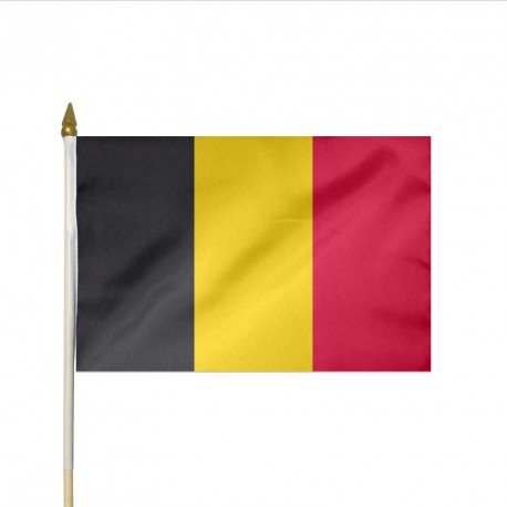 Drapeau à agiter 30 x 45 cm BELGIQUE, lot de 10ex