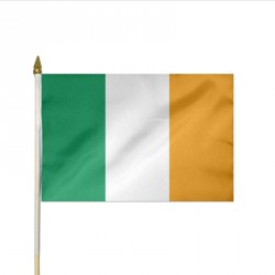 Drapeau à agiter 30 x 45 cm IRLANDE, lot de 10ex