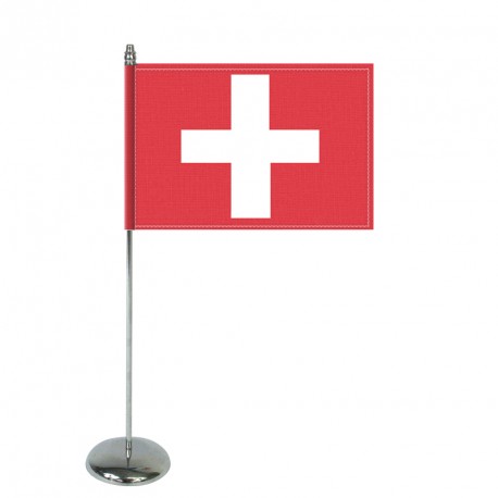 Drapeau de table Europrestige SUISSE en satin