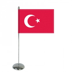 Drapeau de table Europrestige TURQUIE en satin