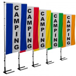 Kit drapeau CAMPING avec mât et pied autocal