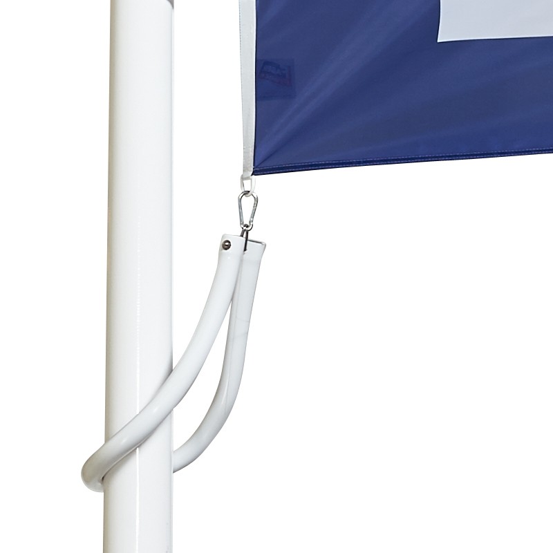 Drapeau personnalisé vertical pour mât fixe à potence