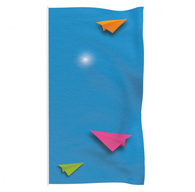Drapeau personnalisé vertical pour mât standard (sans potence)