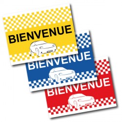 Drapeau de voiture BIENVENUE Format 30/45 cm