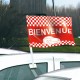 Drapeau de voiture BIENVENUE Format 30/45 cm