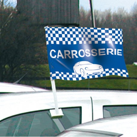 Drapeau de voiture avec texte CARROSSERIE