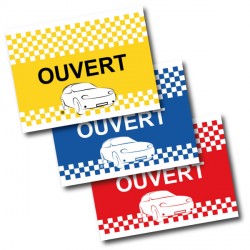 Drapeau de voiture OUVERT Format 30/45 cm