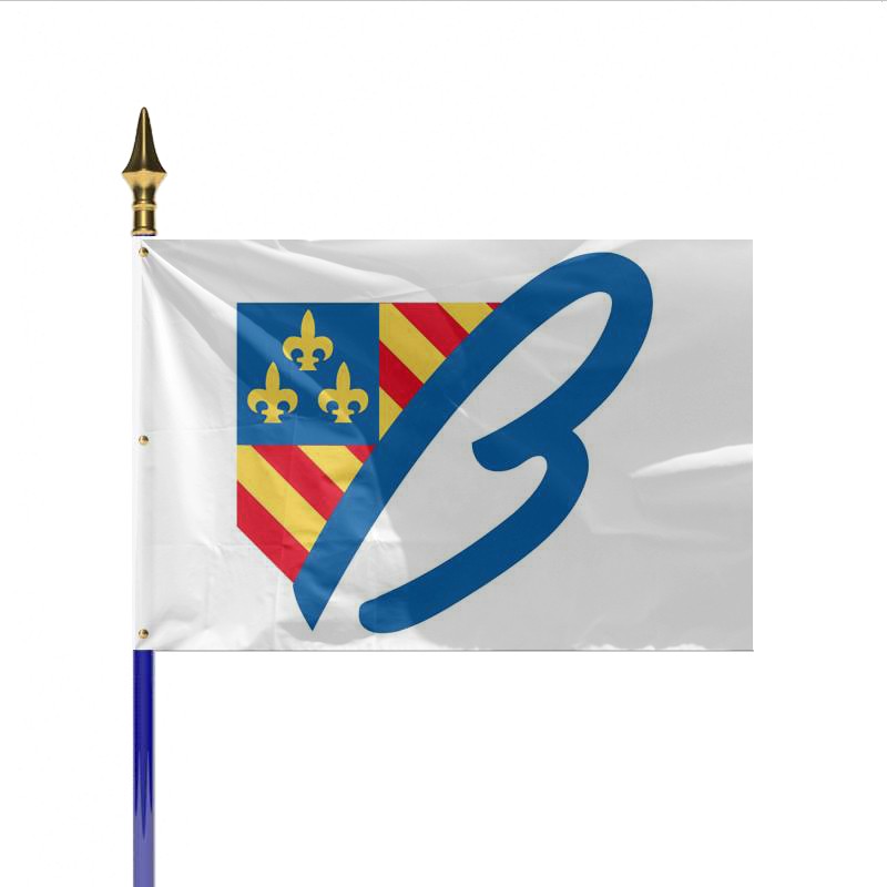 Drapeau Bourgogne KliKil 150x90cm - Polyester Résistant UV - Œillets Métalliques