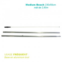 Mât Medium Beach 2,80 m pour voile 230x50 cm - usage fréquent