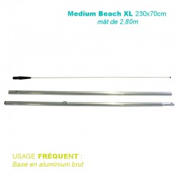 Mât Medium Beach XL 2,80 m pour voile 230x70 cm - usage fréquent