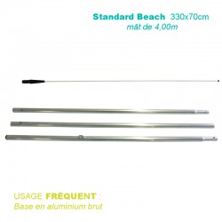 Mât Standard Beach 4,00 m pour voile 330x70 cm - usage fréquent