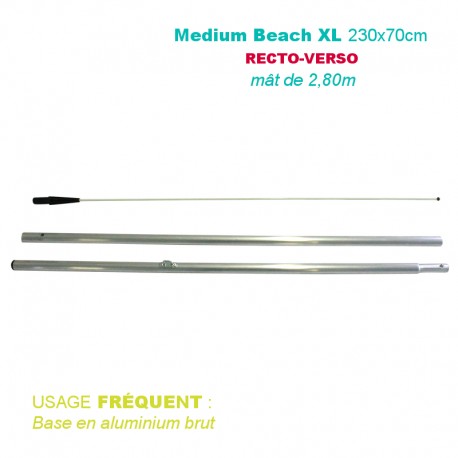 Mât BEACH 2.80 mètres pour beach flag 230x70cm