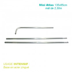 Mât ATLAS 2.30 mètres pour beach flag 135x85cm usage intensif