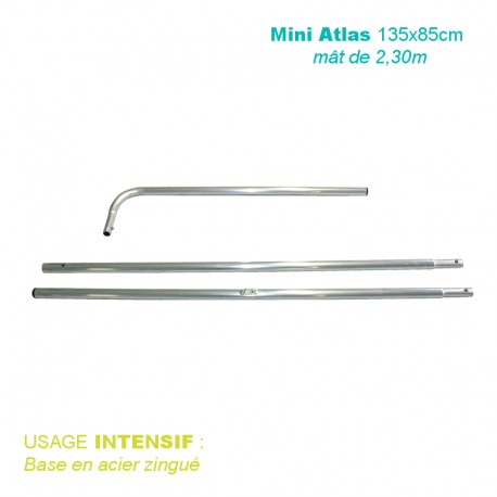 Mât ATLAS 2.30 mètres pour beach flag 135x85cm usage intensif