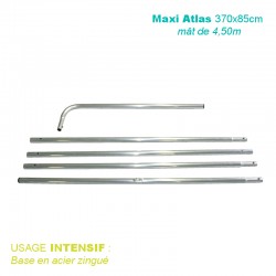 Mât ATLAS 4.50 mètres pour beach flag 370x85cm usage intensif