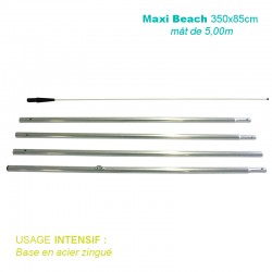 Mât Maxi Beach 5,00m pour voile 350x85cm pour usage intensif