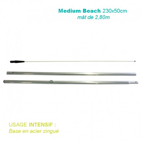 Mât Medium Beach 2,80m pour usage intensif