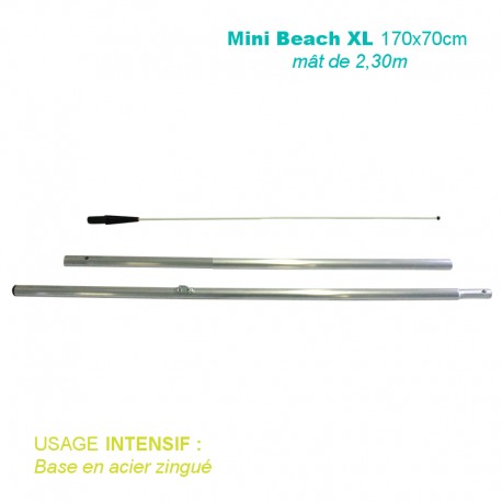 Mât Mini Beach XL 2,30m pour usage intensif