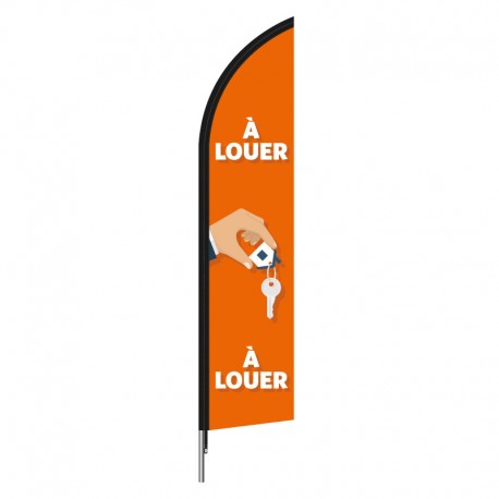 Voile beach flag A LOUER  - en forme de plume