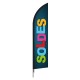 Voile beach flag SOLDES  - en forme de plume