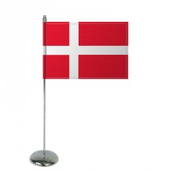 Drapeau de table Europrestige DANEMARK en satin