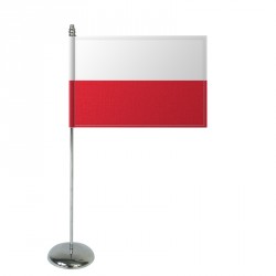 Drapeau de table Europrestige POLOGNE en satin