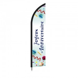 Voile Beach ANNIVERSAIRE de couleur bleu
