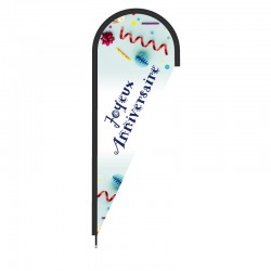 Voile Leaf ANNIVERSAIRE de couleur bleu