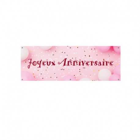 Bache Pvc Joyeux Anniversaire De Couleur Rose Faber France Bache Pvc Joyeux Anniversaire De Couleur Rose Faber France