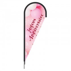 Voile Leaf ANNIVERSAIRE de couleur rose