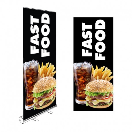 Kakémono Roll-up 200x85cm FAST FOOD