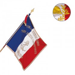 Drapeau d'association brodé