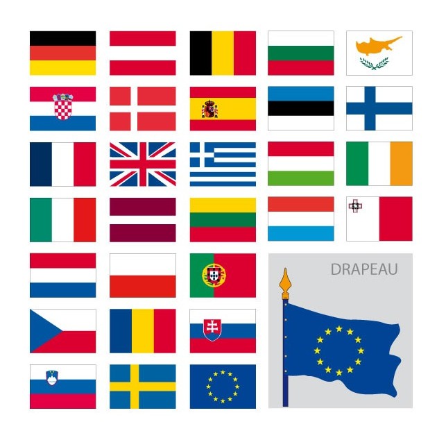 Kit des drapeaux de l'Europe