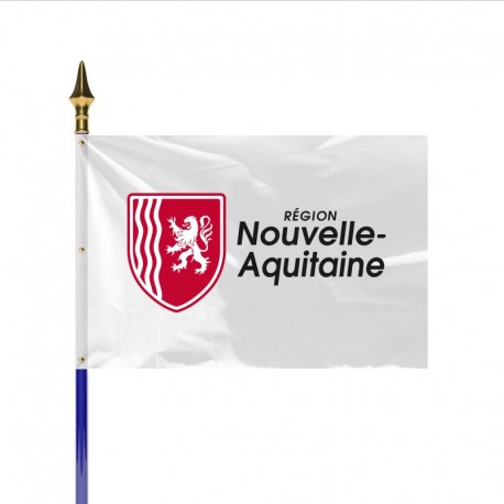 Drapeau sur hampe Région NOUVELLE AQUITAINE