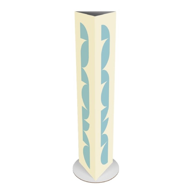 Totem imprimé en matière recyclé