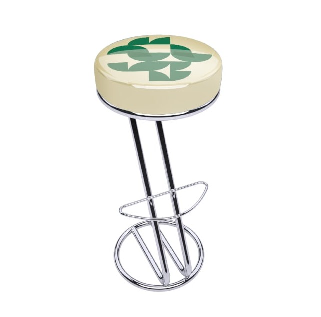 Tabouret avec assise imprimée personnalisable