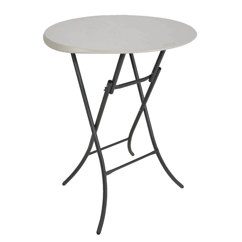 Table haute pliante avec housse imprimée