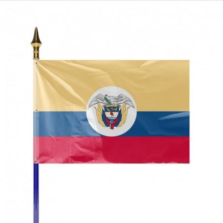 Drapeau pays COLOMBIE avec écusson