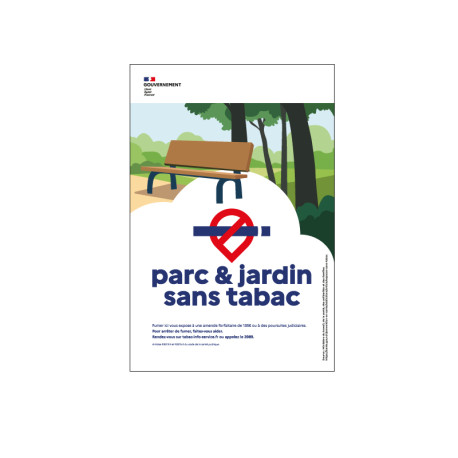 Panneau PVC Expansé - Parc et jardin sans tabac