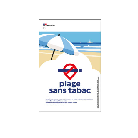 Panneau PVC Expansé - Plage sans tabac