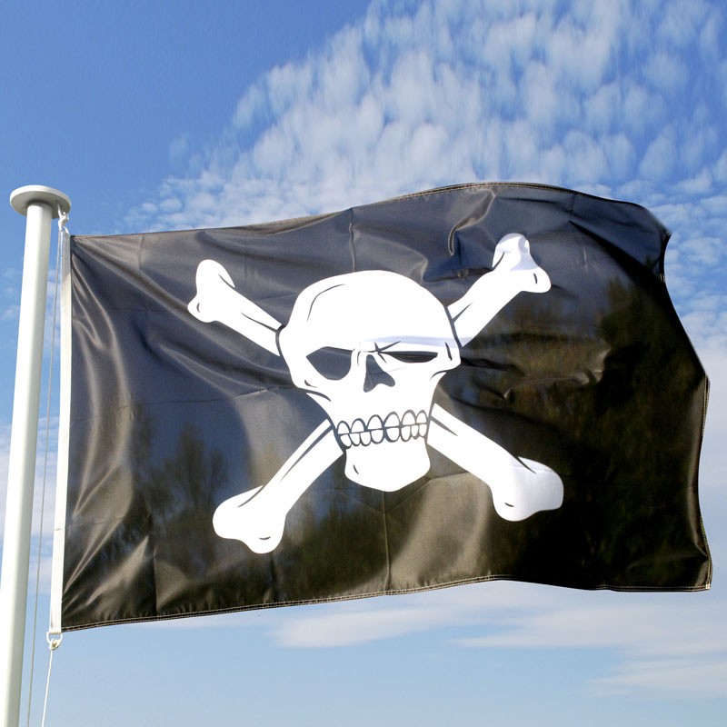 Drapeau Pirate Extérieur Drapeau Pirate - Drapeau Jolly Roger Tete De
