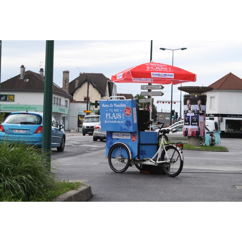 Parasol publicitaire carré 200x200cm