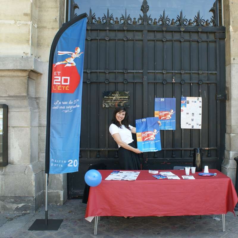 Oriflamme publicitaire personnalisée Beach Line®