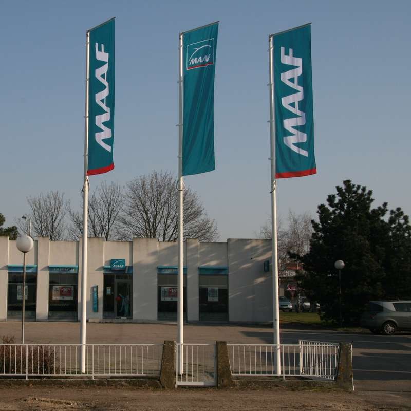 Mât aluminium à potence rotative, laqué blanc