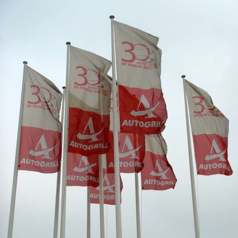 Drapeau personnalisé vertical pour mât standard (sans potence)