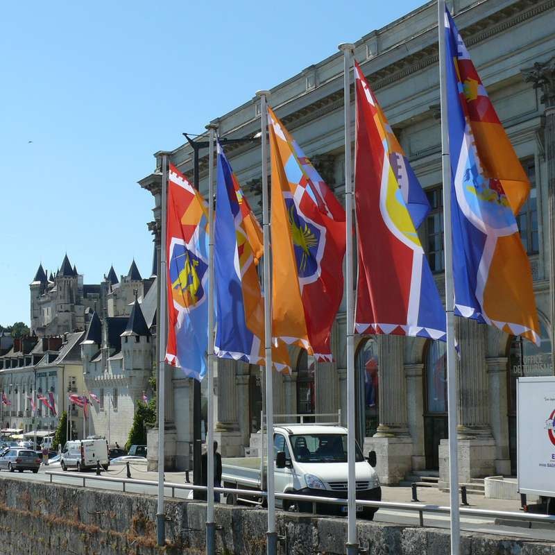 Drapeau personnalisé vertical pour mât standard (sans potence)
